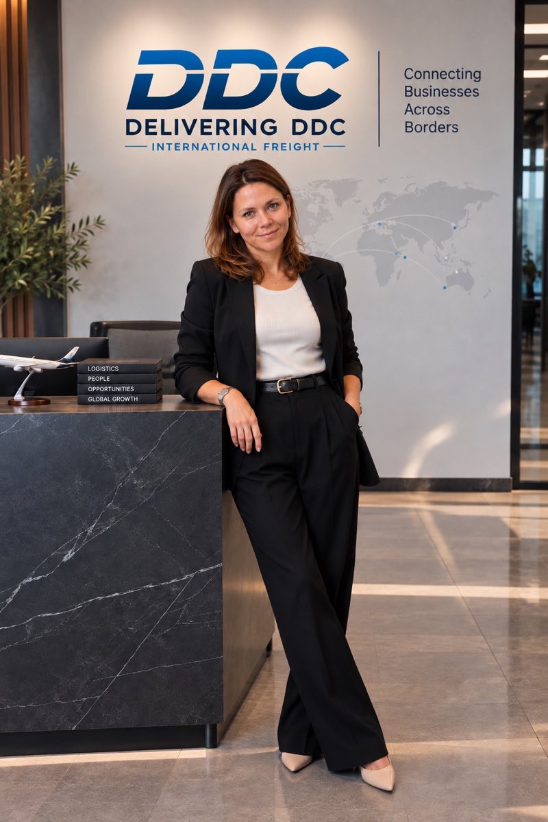 Oksana Kelbass, Financial Director at DDC, in the DDC office in Almaty — Direct Delivery & Cargo